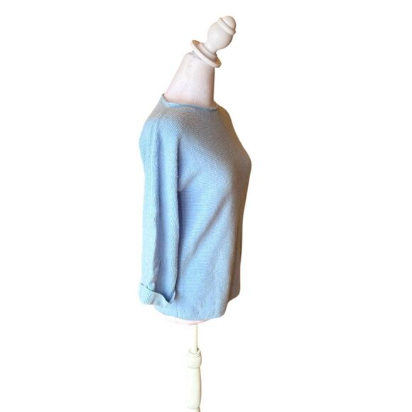 Bartolini Italy Sweater Silk Cashmere Wool Blend Womens Size Large Light Blue - Picture 3 of 11